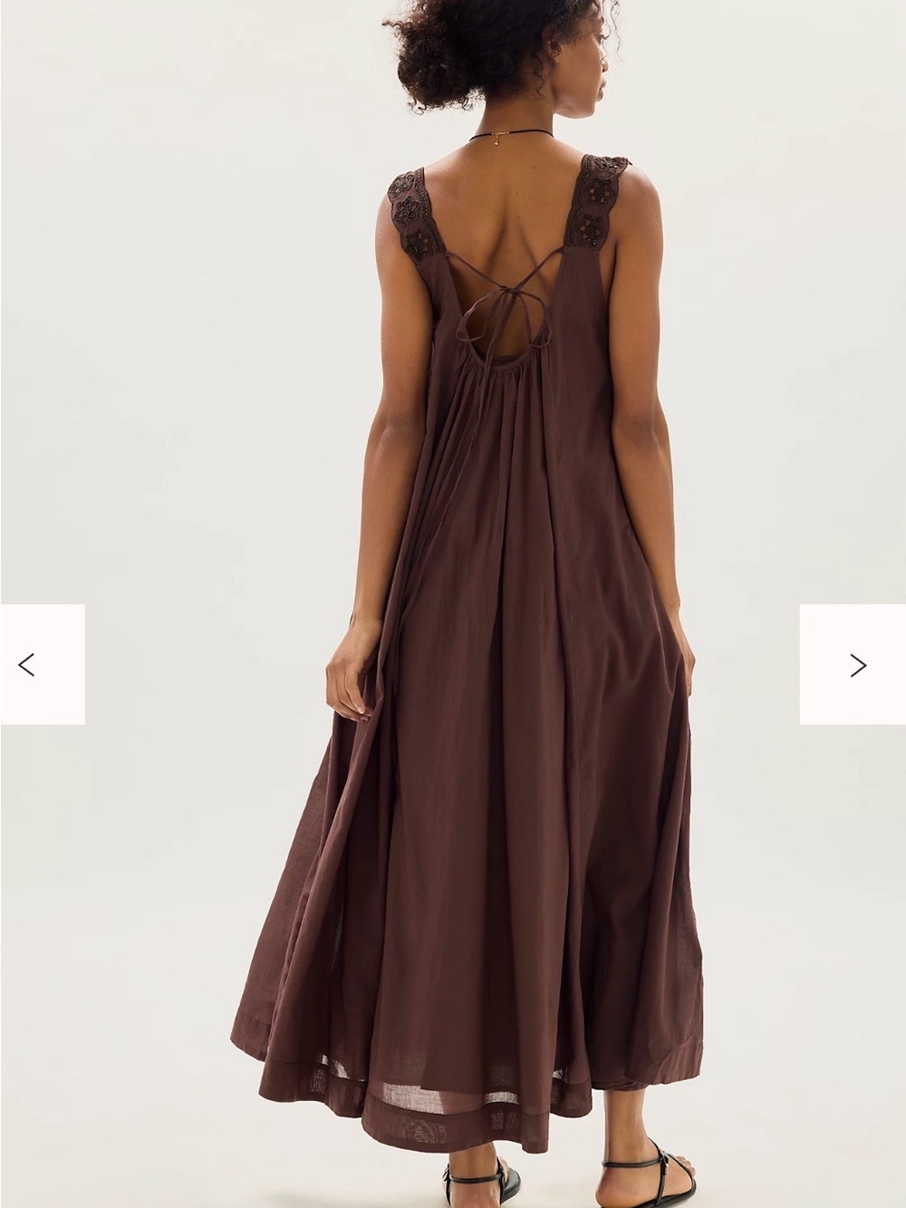 Free People To The Moon Maxi Dress Large Color: Mochaccino NWT - Picture 3 of 6